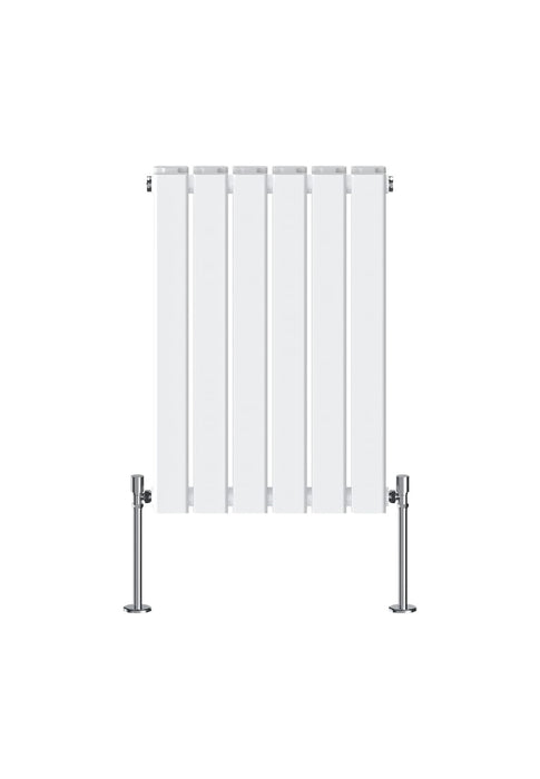 600 x 408 mm horizontal radiator in double white finish on white background