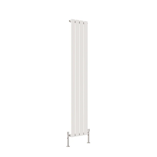 Flat Panel Vertical Designer Radiators - Single white finish - image on white background