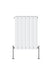 600 x 408 mm horizontal radiator in double white finish on white background