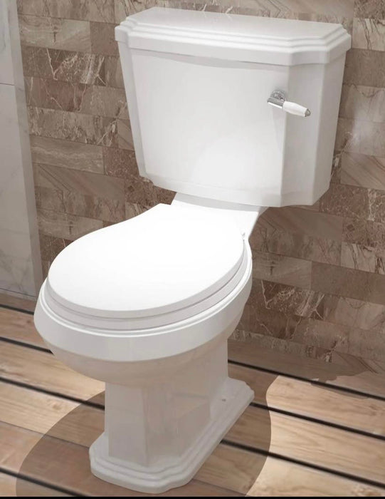 Traditional Victorian Style Ceramic Close Coupled Bathroom Toilet White Dual Flush