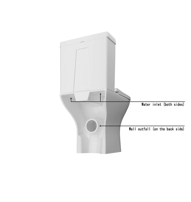 Modern Close Coupled Toilet Short Projection Soft Close Seat Bathroom WC