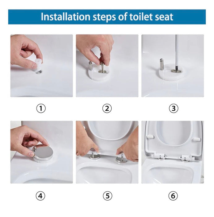 Rimless Close Coupled Toilet Soft Close Seat WC White Round
