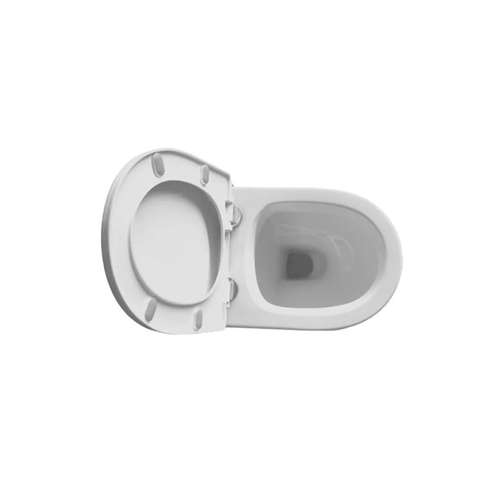 Modern Back To Wall Toilet Short Projection Soft Close Seat Bathroom WC