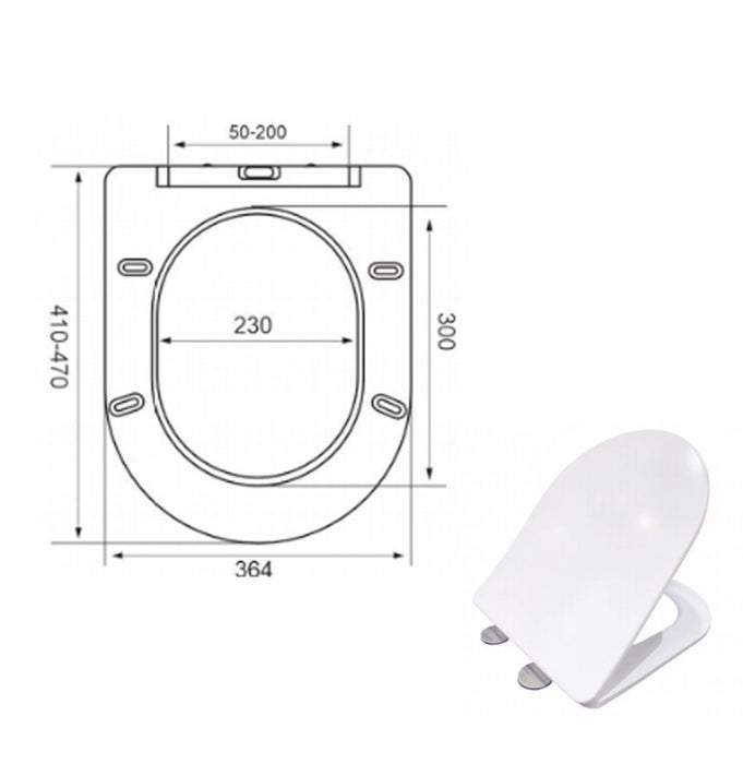 Wall HungToilet Modern Pan Cloakroom UF Soft Close Seat Round