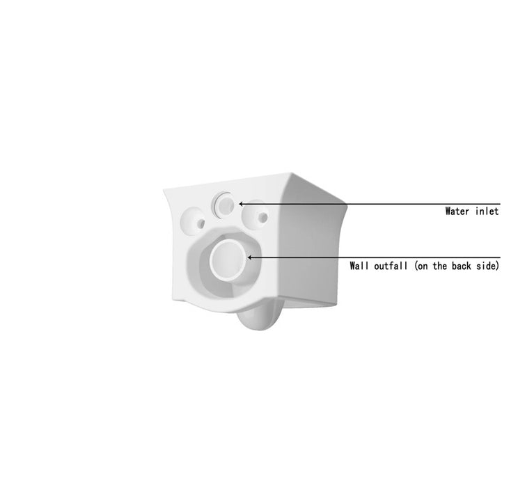 Rimless Wall Hung Toilet Pan WC Soft Close Seat (UF)