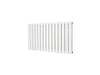 600x1020 mm horizontal radiator in double panel white finish on white background