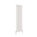 Flat Panel Vertical Designer Radiators - Double White finish - image on white background