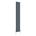 Flat Panel Vertical Designer Radiators - Double Anthracite finish - image on white background