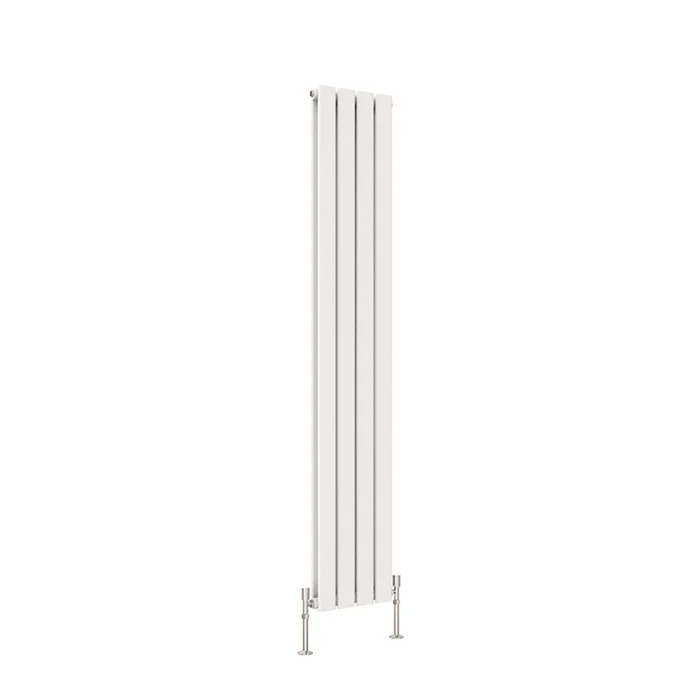 Flat Panel Vertical Designer Radiators - Double White finish - image on white background