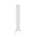 Flat Panel Vertical Designer Radiators - Double White finish - image on white background