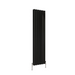Flat Panel Vertical Designer Radiators - Double Black finish - image on white background