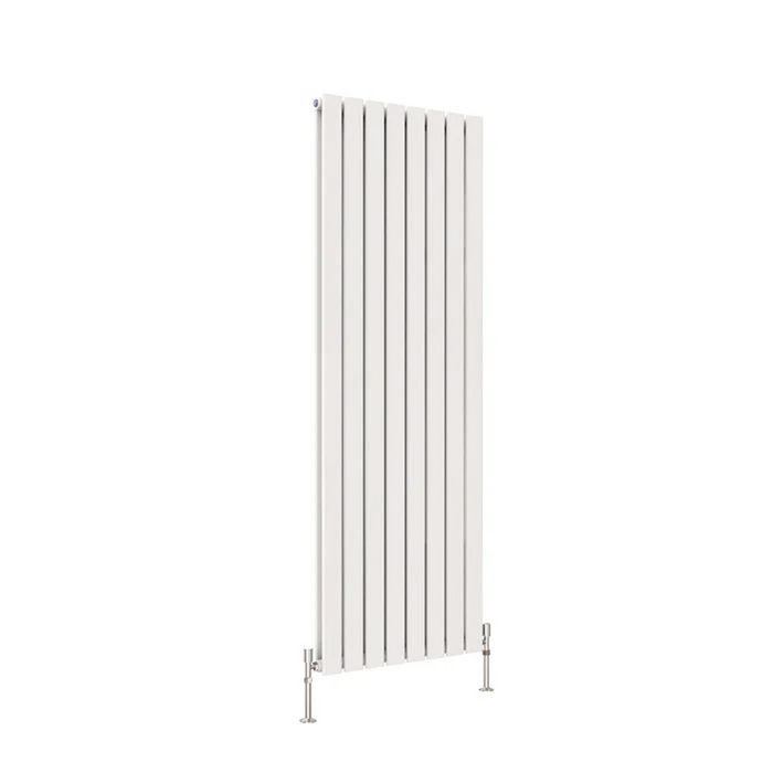 Flat Panel Vertical Designer Radiators - Double White finish - image on white background