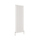 Flat Panel Vertical Designer Radiators - Double White finish - image on white background