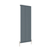 Flat Panel Vertical Designer Radiators - Single Anthracite finish - image on white background