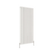 Flat Panel Vertical Designer Radiators - Double White finish - image on white background