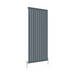 Flat Panel Vertical Designer Radiators - Single Anthracite finish - image on white background