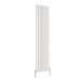Front view of a Double Panel White Flat Panel Vertical Designer Radiator, size 1800mm x 408mm, on a white background.