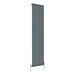 Front view of a Single Panel Anthracite Flat Panel Vertical Designer Radiator, size 1800mm x 408mm, on a white background.