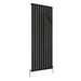 Front view of a Single Panel Black Flat Panel Vertical Designer Radiator, size 1800mm x 680mm, on a white background.