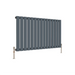 anthracite single panel horizontal designer radiator 600x1020 mm flat panel on white background