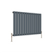 600x884 mm horizontal radiator in single panel white finish on white background